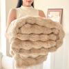 1pc Plaid Flannel Blanket Sheet Warm Soft Cozy Throw Blanket Sofa Bed Room Office Nap Blanket Autumn Winter Fluffy Bubble Fleece Blanket Sheet