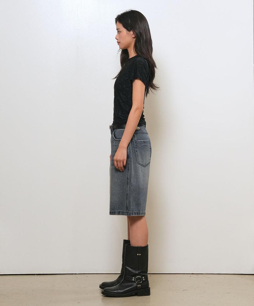 GENERALIDEA Floral Sheer Short Sleeve T-Shirt [Black] / Gf2Lts508
