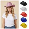 Glitzer Pink Western Cowboyhut Einfarbiger Cowgirlhut Modischer Bowlerhut Show