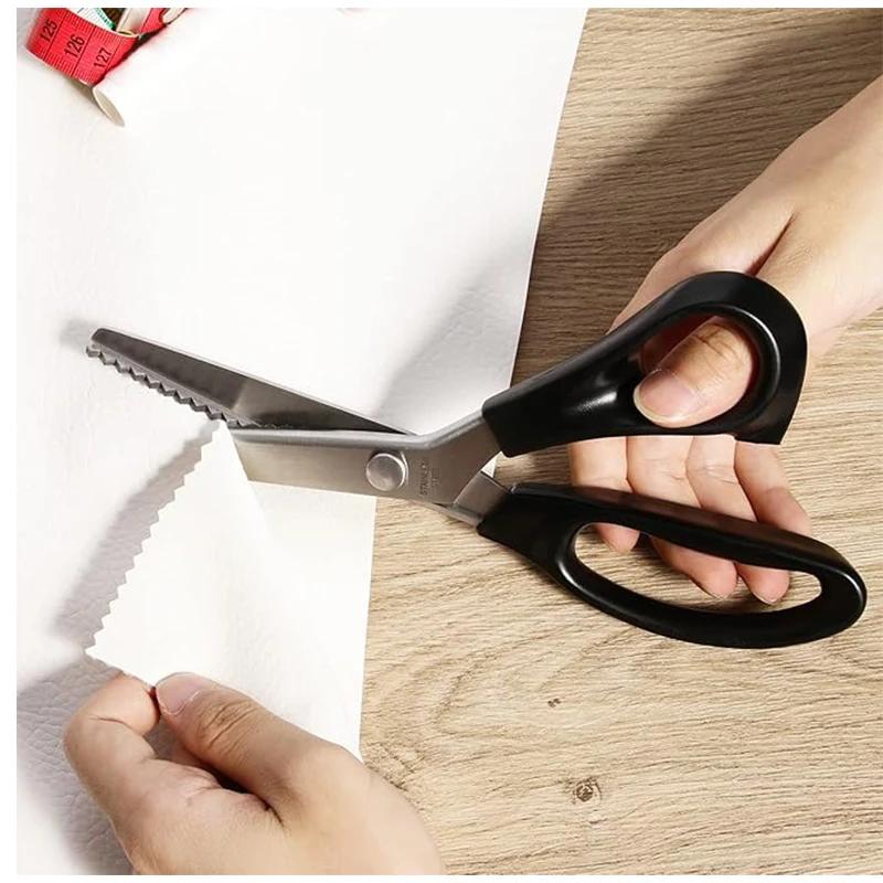 Stainless Steel Pinking Shears with Triangular Serration (Professional Dressmaking/Tailoring Tool for Fabric, Lace & Paper Craft