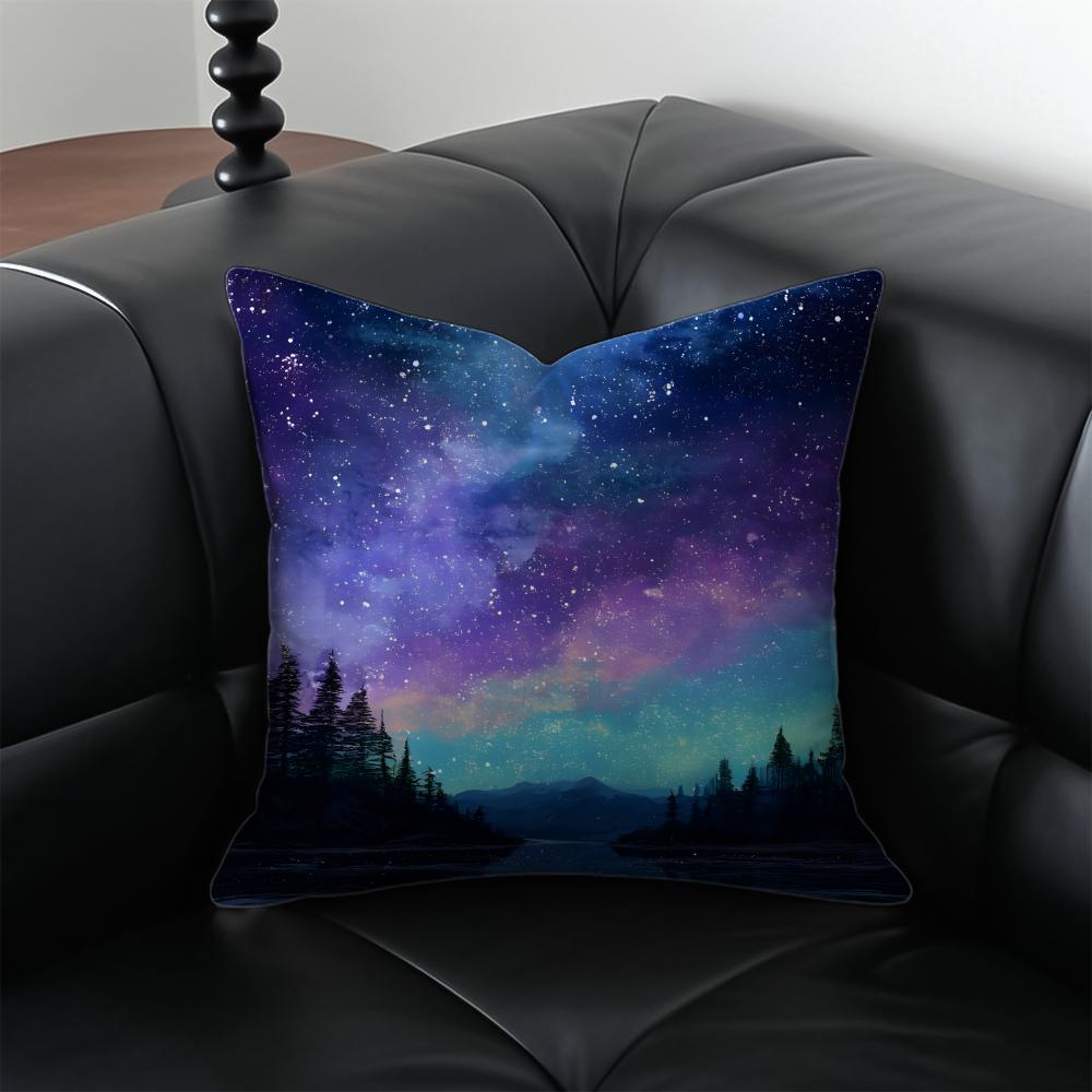 G-Galaxy Starry Sky Pillow Dreamy Decor Cushion Cushion Cover Pillow Case Anti-Dustmite Invisible Zipper Silky Plush Cushion