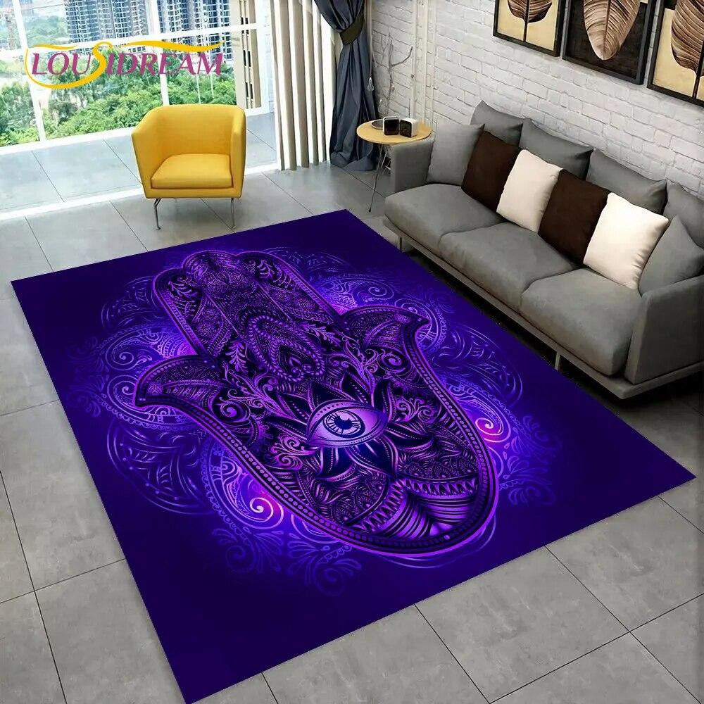 Nazar Evil Eye Tree of Life Area Rug,Carpet for Home Living Room Bedroom Sofa Doormat Kitchen Decor,kids Play Non-slip Floor Mat