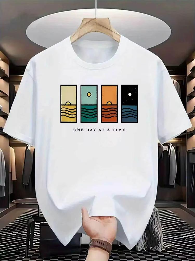 2026 Summer Unisexs Comfortable Casual Loose Logo Pattern Printed Sports Round Neck Short Sleeve Summer Fashion Tshirt