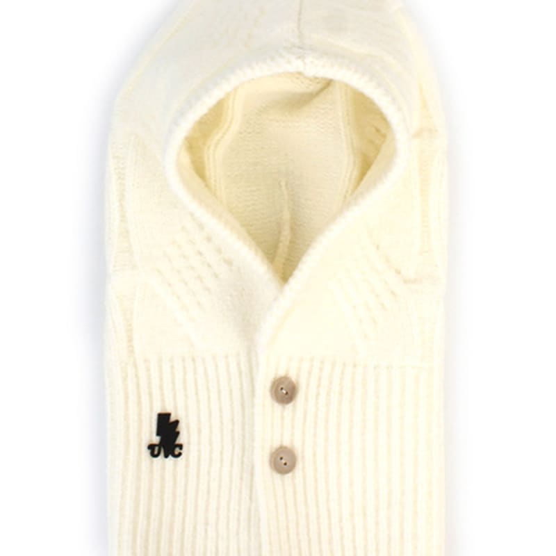 Universal chemistry Wool Twist Ivory Open Balaclava Balaclava