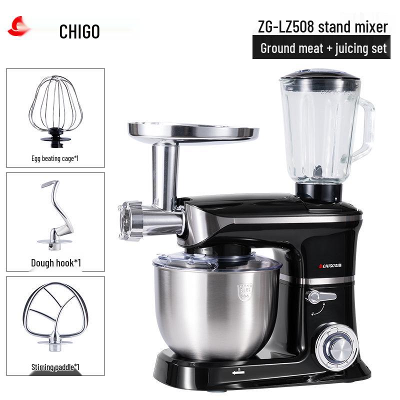 Chigo Multifunktionale Küchenmaschine: Automatischer Teigkneter, Gewerbemixer, Milchmixer und Eierschläger