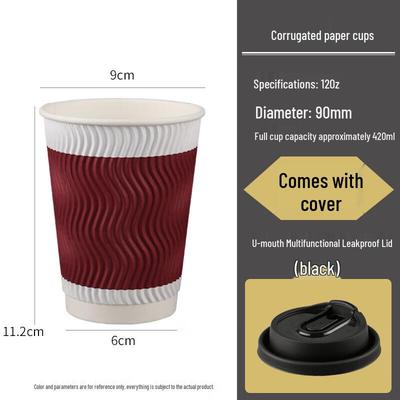 Rote Einweg-Kaffeebecher aus Wellpappe