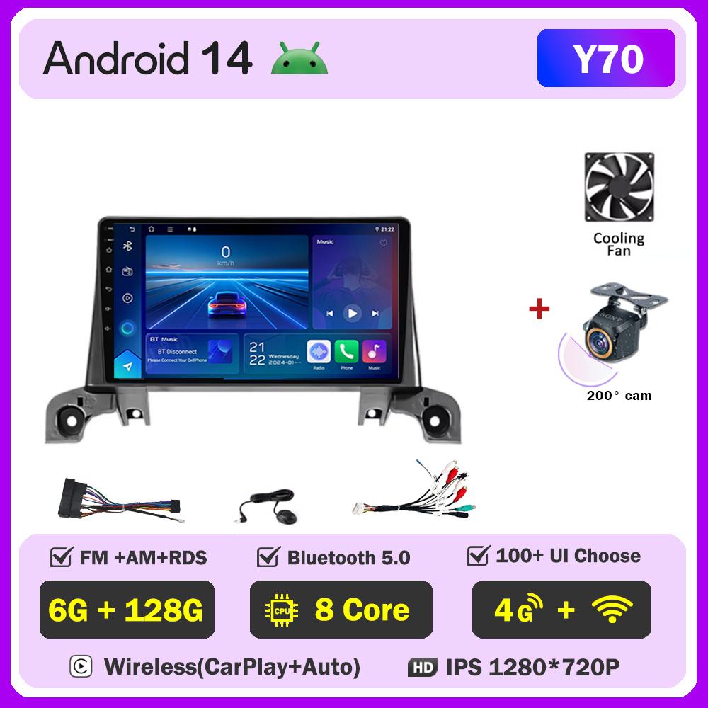 Car Radio Android 14 For Peugeot5008 4008 3008 2017-2020 Intelligent Car Systems Touch Screen GPS Navigation No 2din DVD  RDS