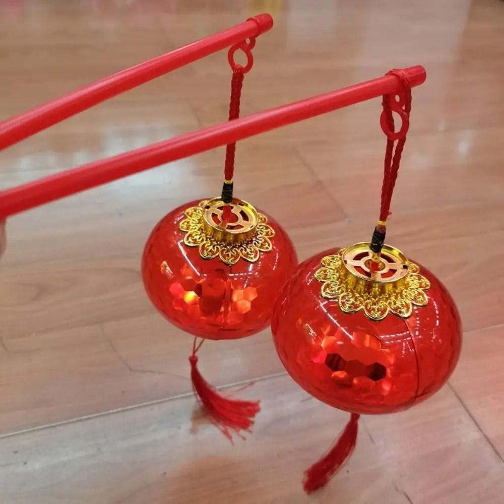 Luminous Chinese New Year Lantern Hand Made LED Lantern Lamp Red Lantern Kids