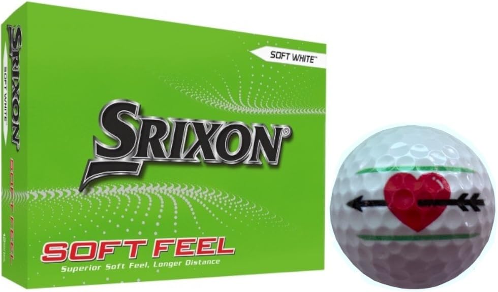

[Линия HapirakiGolf] Мяч для гольфа SoftFeel Модель 2023 с линией (Белый 1 ДюжинаСердце)