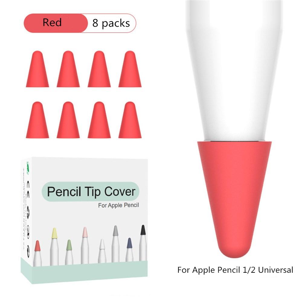 8pcs Silicone Nib Cover for Apple Pencil 1 2 Tip Cover Case Sleeve for iPad Pencil 1st 2nd Gen Stylus Pen Nib Protection Cases