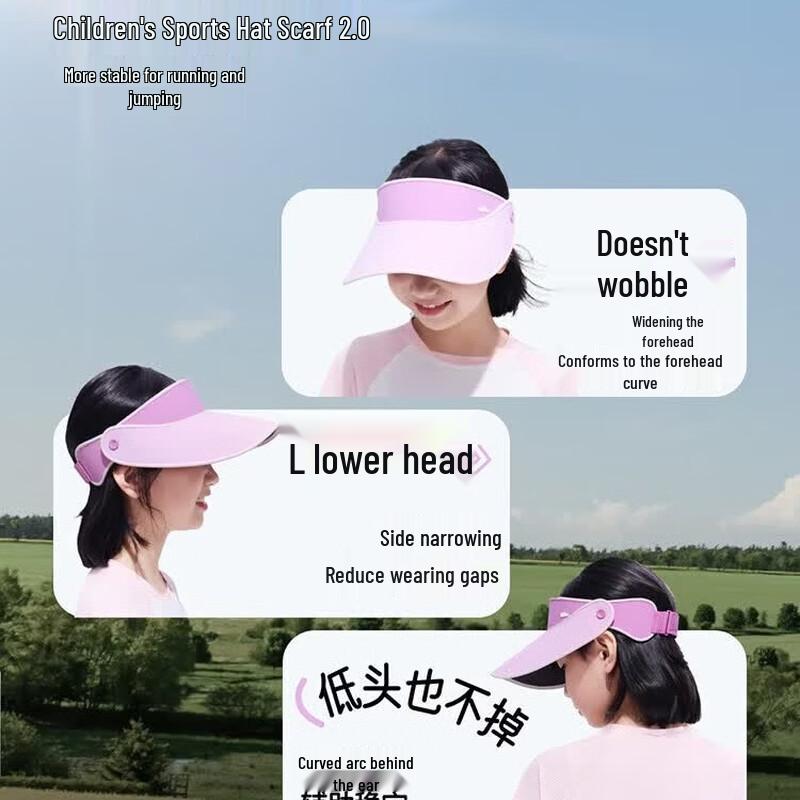 beneunder Kids' Detachable Sweatband Sun Visor Hat