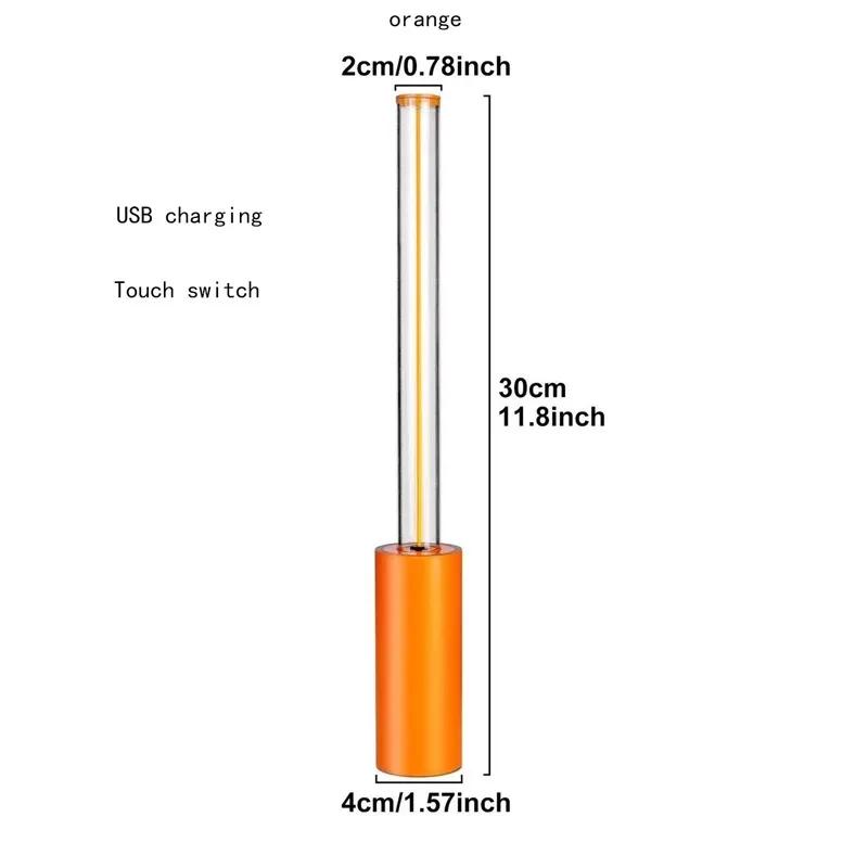 

Portable Wireless LED Dimmable Table Lamp,Touch Control Bedside Light, USB Rechargeable for Restaurant/Bedroom Ambiance Lighting оранжевый