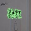 Decorative Glow Stickers for Home Halloween Light Switch PVC Sticker, in The Dark Skeleton Adhesive Wall Decals Decal, Luminous Sticker Living