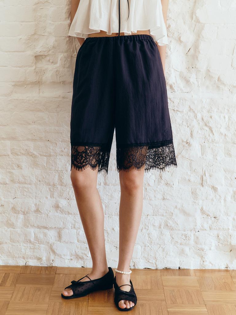 GANISONG Midnight Lace Shorts_Navy