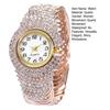 Women Quartz Watch Round Dial Analog Watch with Alloy Strap Ladies Rhinestone Wristwatch for Casual Wear Parties Offices Dates
