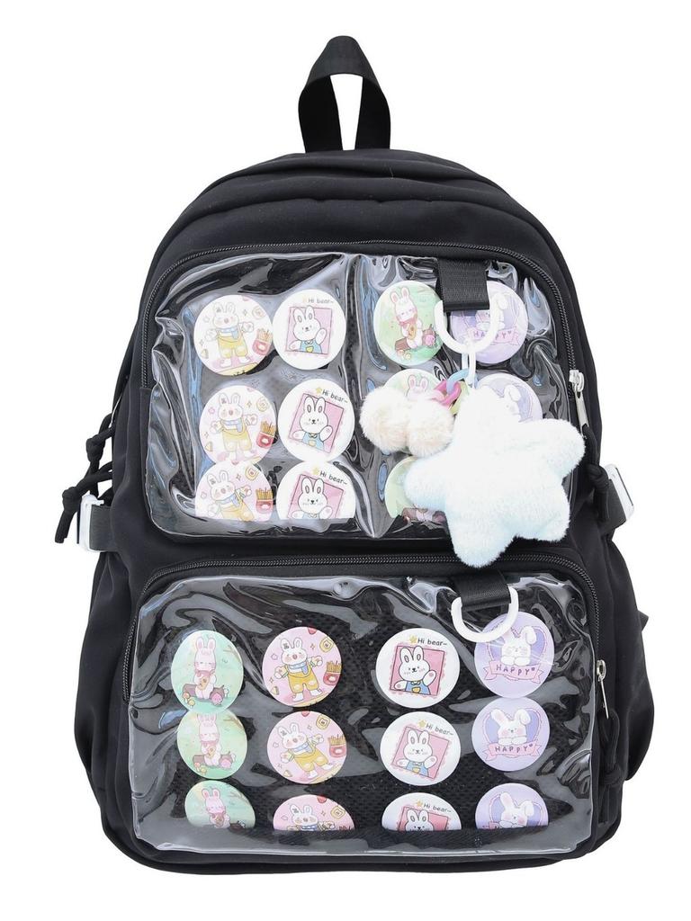Nylon School Backpack With Design For Middle School Students And 14in Laptop