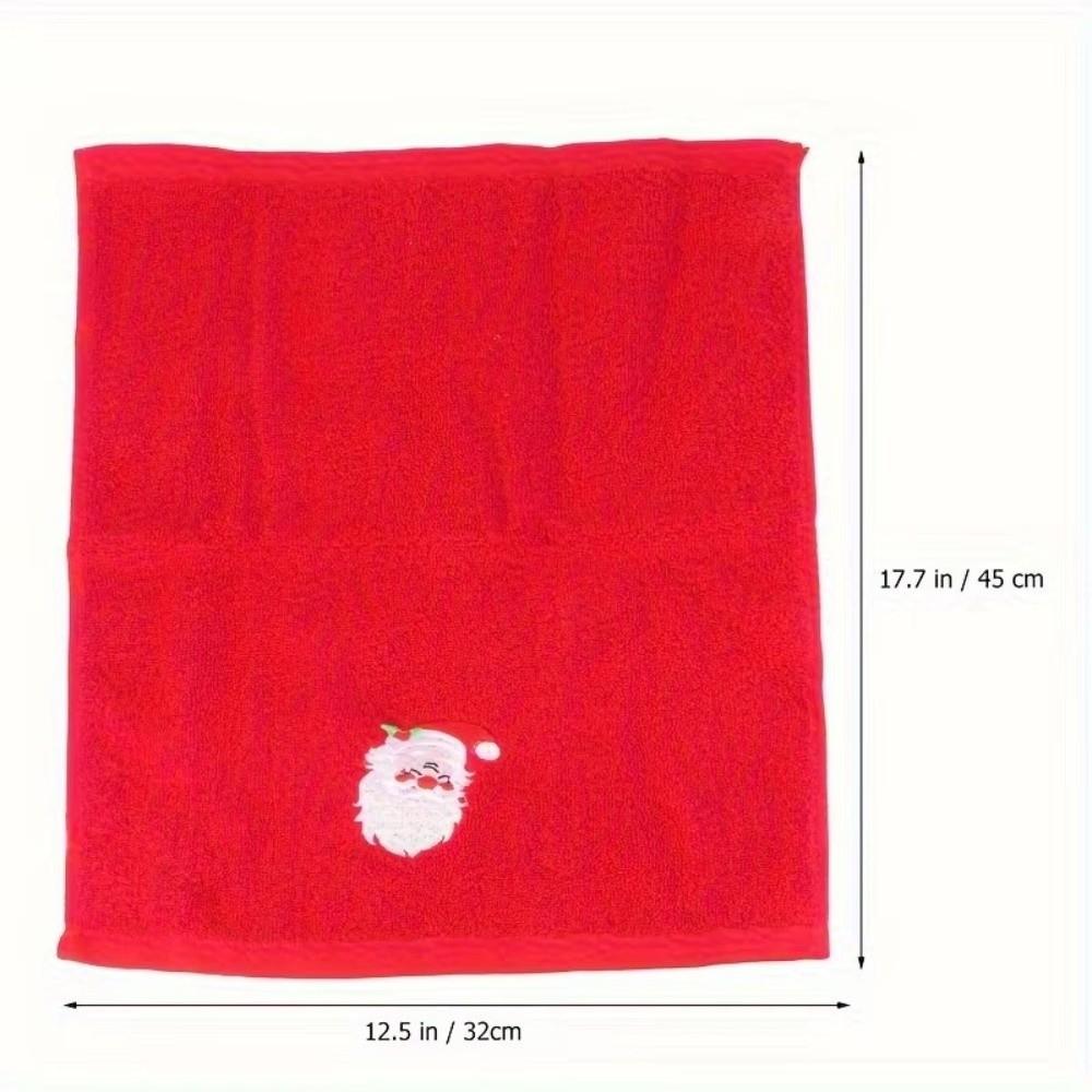3/4Pcs Quick Dry Merry Christmas Kitchen Towels Soft Cotton Embroidered Christmas Themed Towel Absorbent Santa/Elk
