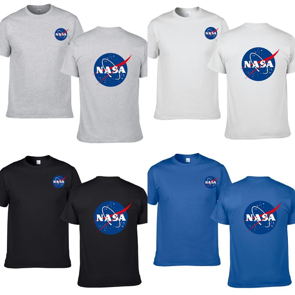 Nasa Retro Logo Vintage Look Space Short Sleeve Mens Cotton Tshirt Tee Top For Casual Wear