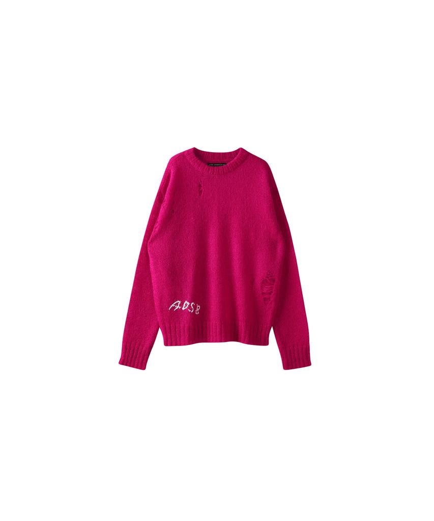 ADSB ANDERSSON BELL (Essential) Adsb Kid Mohair Crewneck Sweater Atb1038M(Cherry Red)
