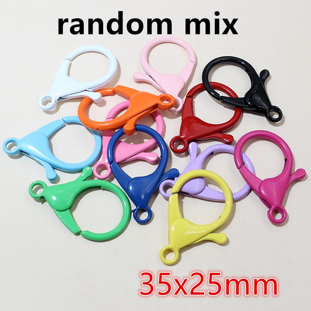 10pcs/lot Snap Lobster Clasp Hooks Gold Silver Plated DIY Jewelry Making Findings for Keychain Neckalce Bracelet Supplies