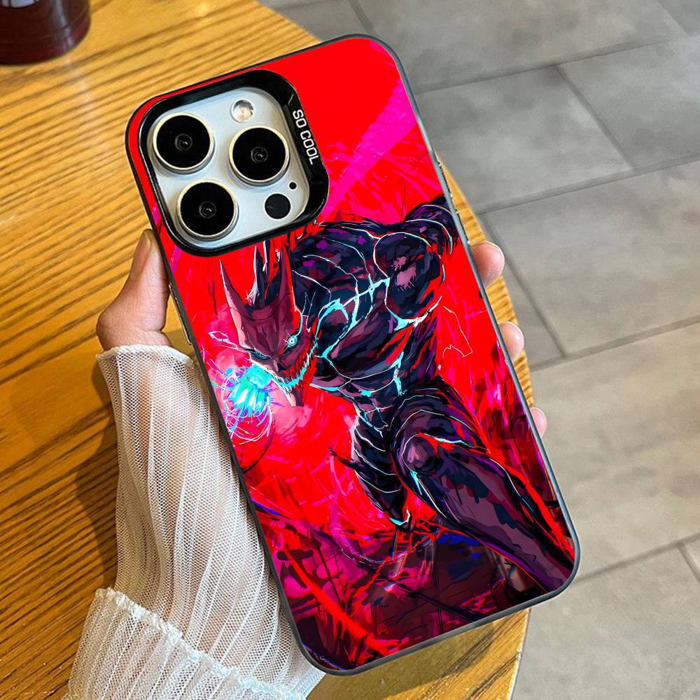 

Чехол для телефона Kafka-K-Kaiju NO.8 Аниме Монстр Для iPhone 16 17 15 14 12 13 Pro Max Черный Конфетный Матовый Ударопрочный Чехол iPhone16e