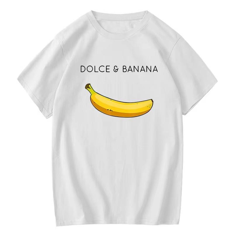 Summer Mens Tshirt High Quality 100 Funny Banana Printing Casual Loose Oneck Men Short Sleeve Tshirt Male Tees Tops