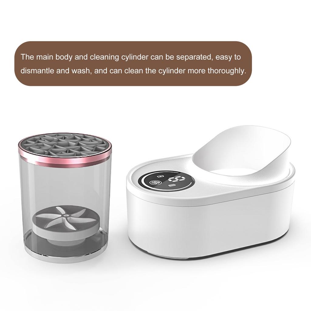 Electric Makeup Brush Cleaner Multi-function Makeup Brush Cleaner All-in-One Tool Cleaning Powder Pu