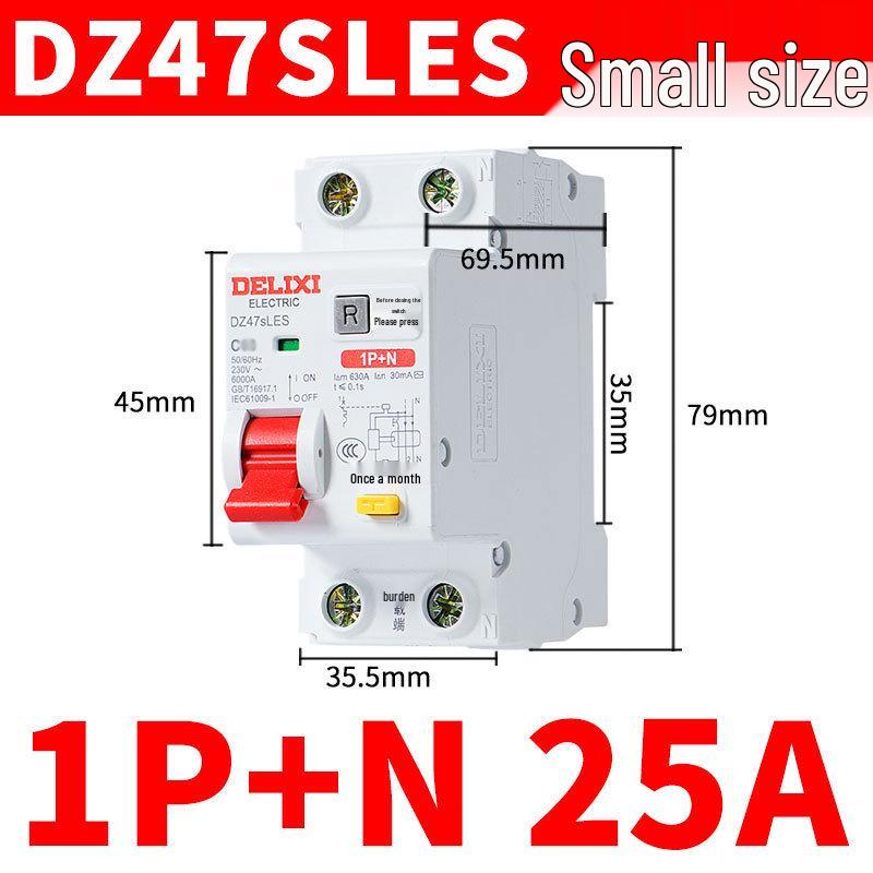 Delixi 220V Miniature Air Switch Circuit Breaker 2P with Leakage Protection, 1P+N, 3P, 4P.