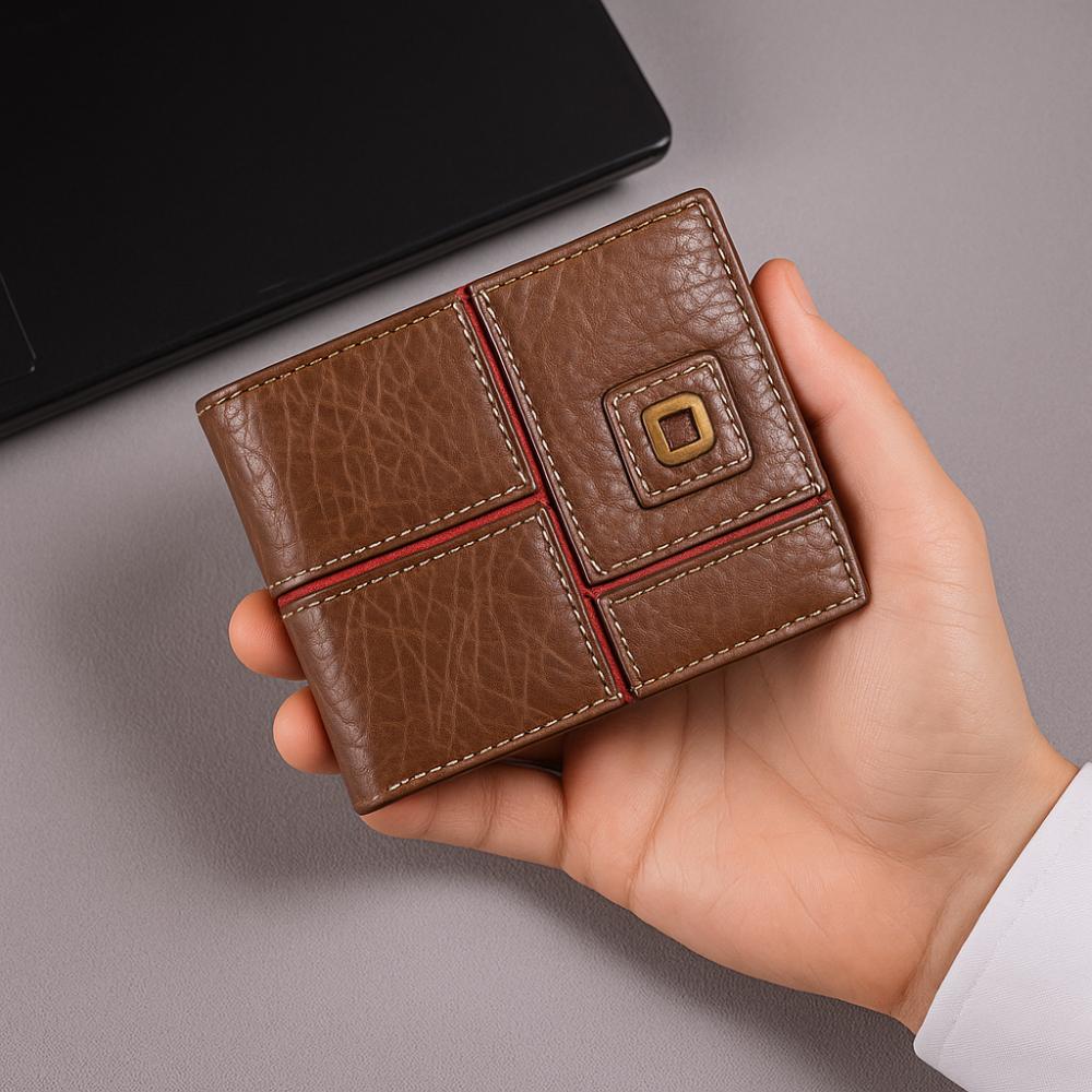 Pu Leather Male Bifold Wallets Classic Coin Pocket Fashion Men's Short Wallet  Daily