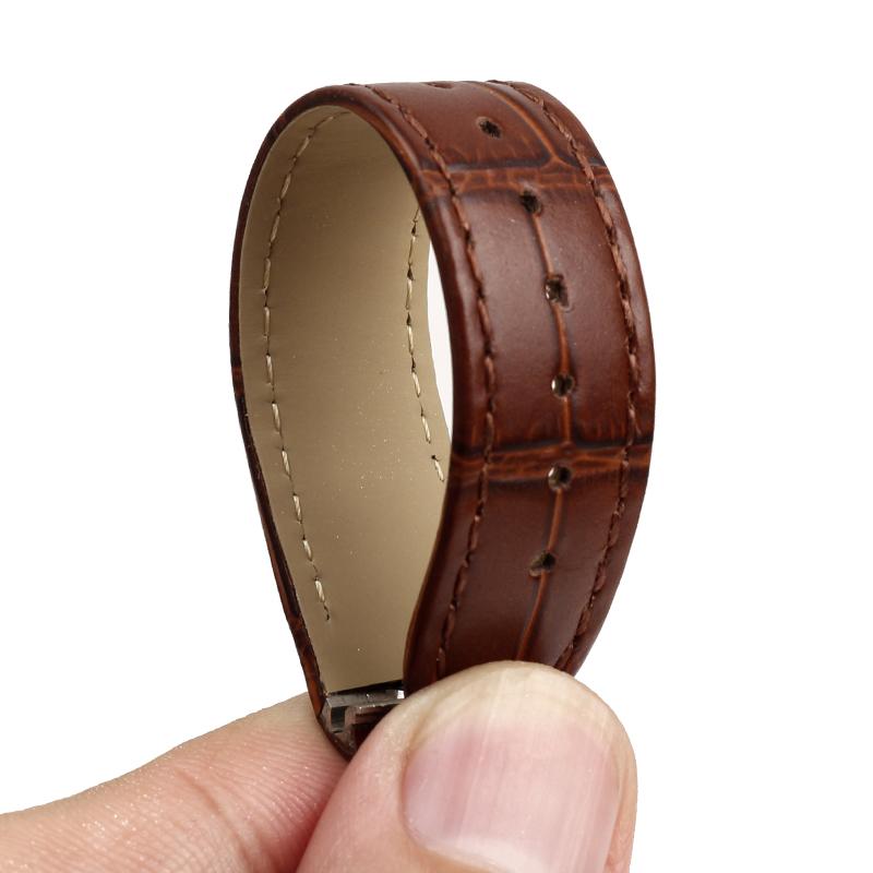 Cinturino in Pelle a sgancio rapido 15,5mm 17,5mm per Cartier Santos Dumont – Cinturino per Orologio in Vera Pelle di Mucca per Donna, (Nero/Blu/Marrone)