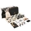 Turnierschach x Faltbares Silikon Königshöhe Kunststoff Vierfach gewichtet Klassisches Staunton Schach Aufbewahrung und Japanische Bedienungsanleitung A&A Set, 20"