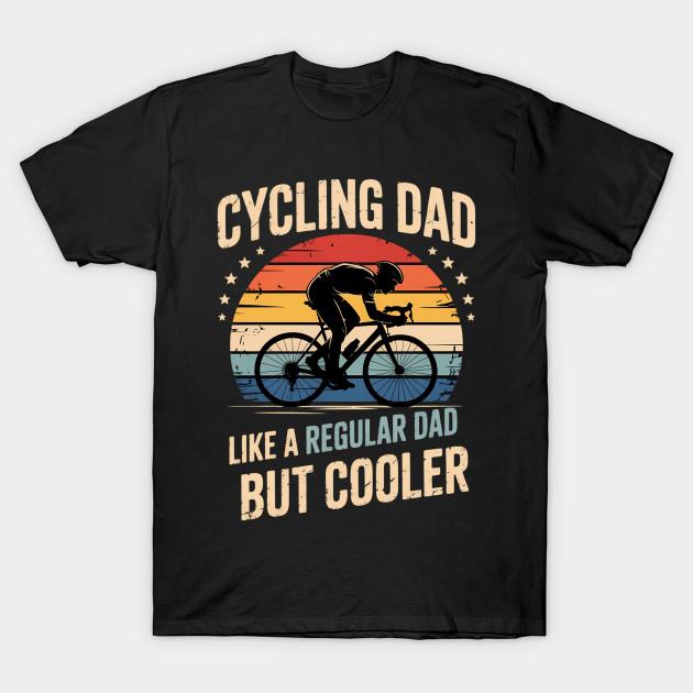 Men Black Print T-shirt Cycling Dad Like A Regular Dad But Cooler No-Cut Transfer Paper Print Cotton Tshirt XL чёрный