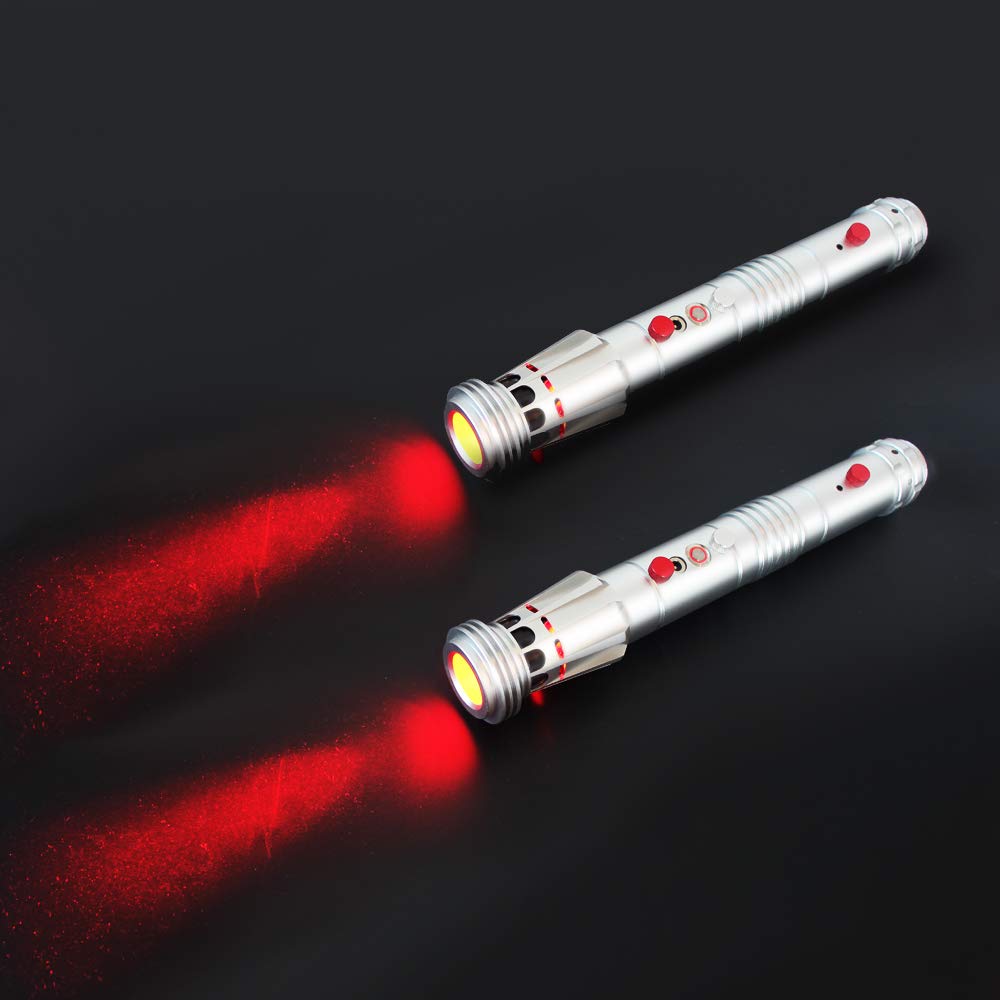 YDD Lightsaber USB Rechargeable with Sound and Flash, Metal Handle, 2-Pack, Connectable, Christmas Gift