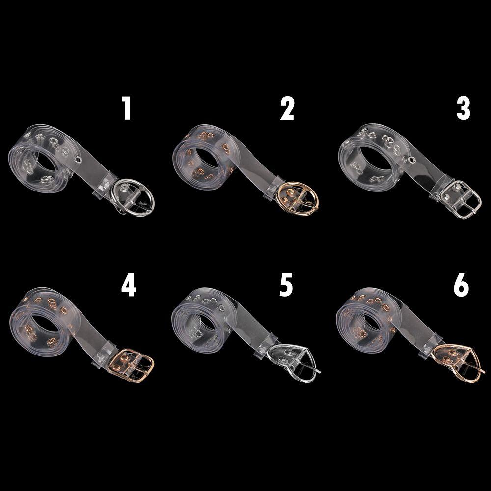 Mode Klare Dornschließe Transparentes Taillenband Rund Quadratisch Herz Punk Hüftgürtel Hüftgurt