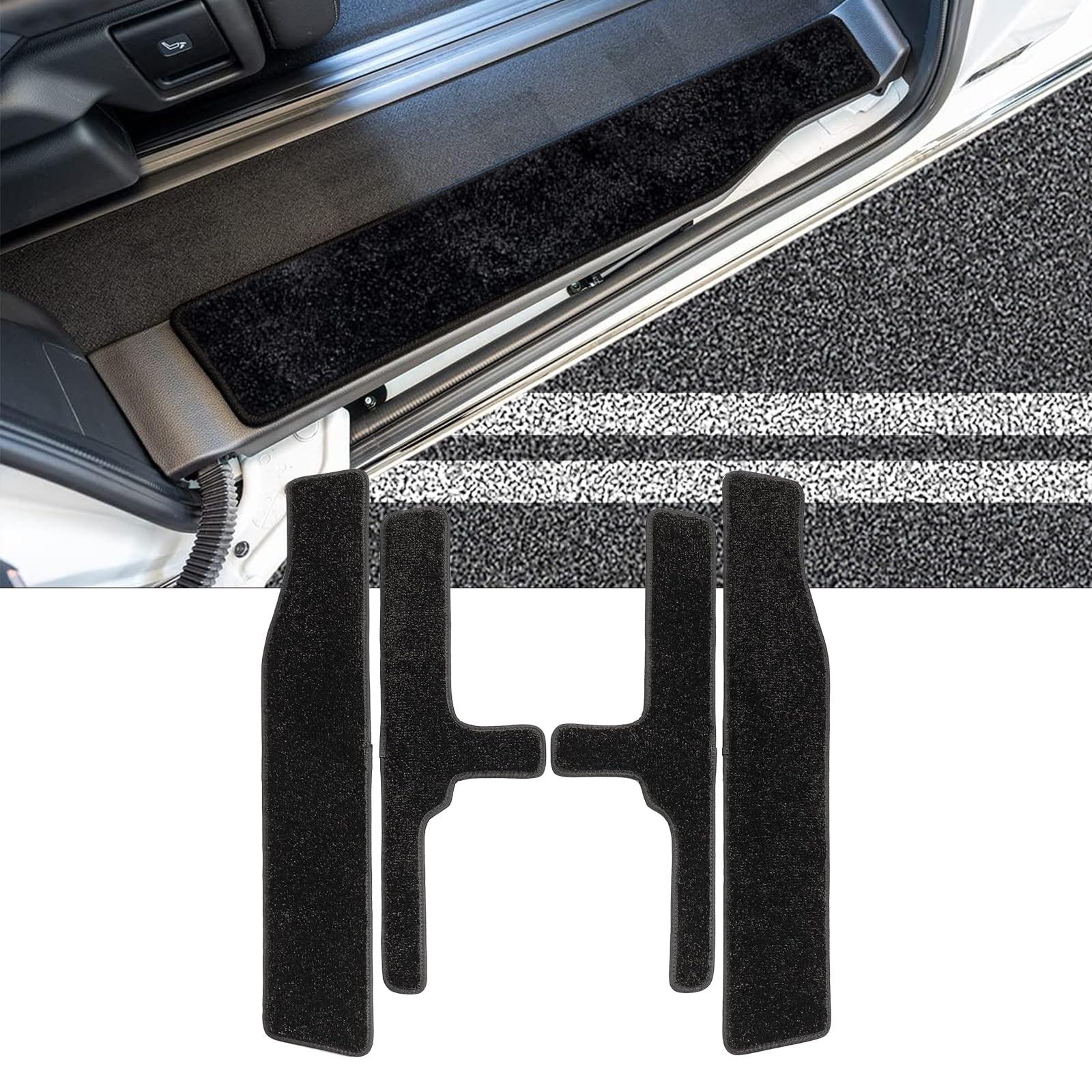 

Fucaten Совместимо с Honda New Step Wagon RP Series 2022 Коврик для ступеней Коврик для входа Тюнинг автомобиля Комплект 4 шт. (Май - Текущий) (Коврик для степа) чёрный