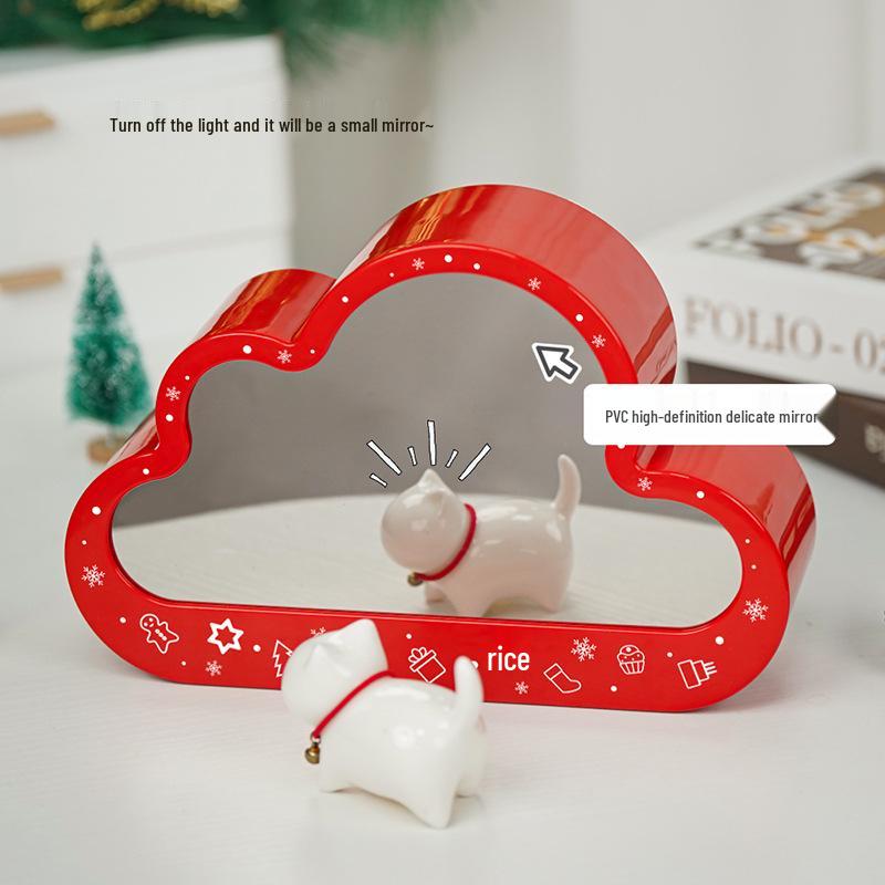 Takasaki 3011 Weihnachtsbaum Spiegel mit Lichtern Bausteine Spielzeug Schmuck Geschenk für Kinder