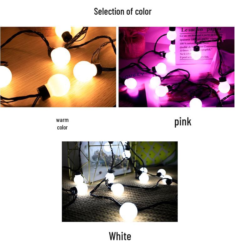 LED Kugel Lichterkette für Hochzeiten & Festivals - Vielseitige Innen-/Außendekoration für Schlafzimmer & Balkon