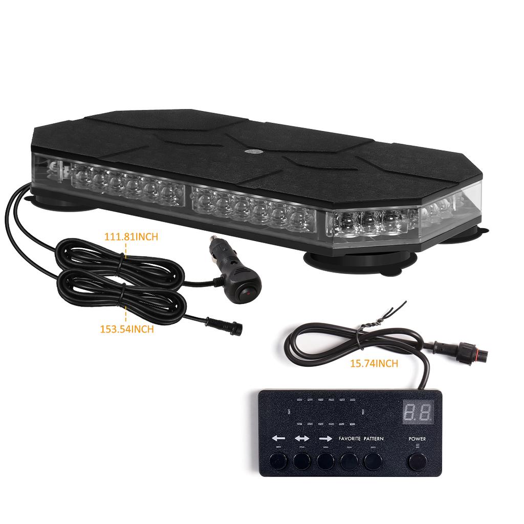 12V 24V Auto Dach Stroboskoplichter Notfallwarnung 42 LED Sicherheit Magnetische Halterung LKW Krankenwagen Schneepflug Intelligente Steuerung