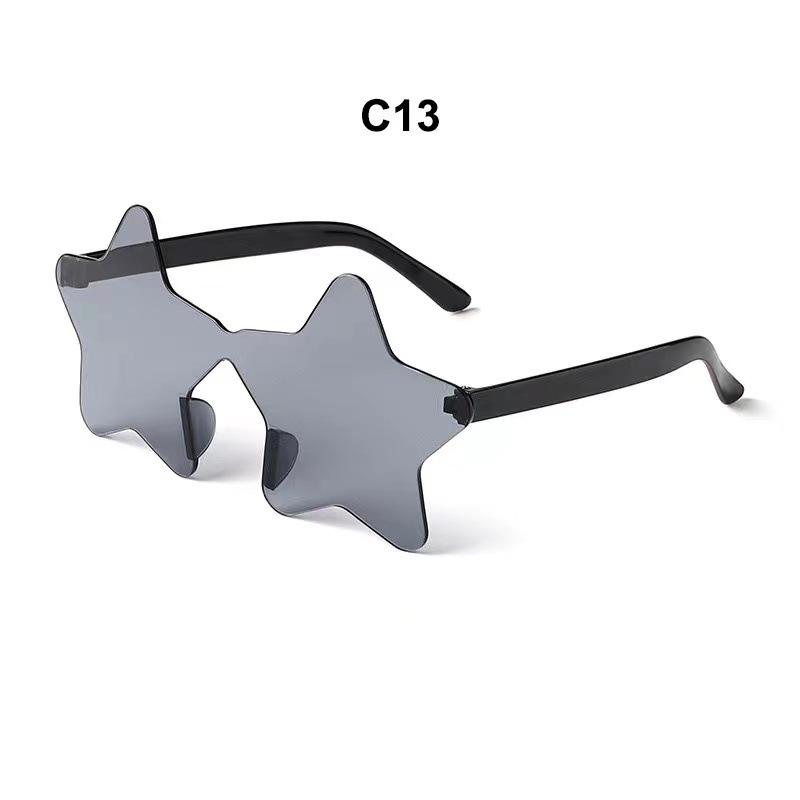 New Borderless Five-Pointed Star Sunglasses Women'S Brand Designer Candy Color Sun Glasses Men'S Outdoor Hip-Hop Eyewear Uv400