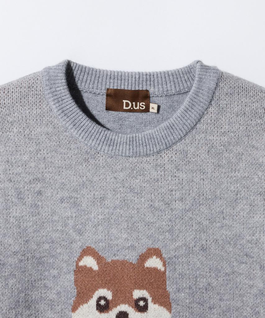 STCO Diems Animal Round Knit_Gray (Semi-Oversized Fit)_Dktxa63Cpg
