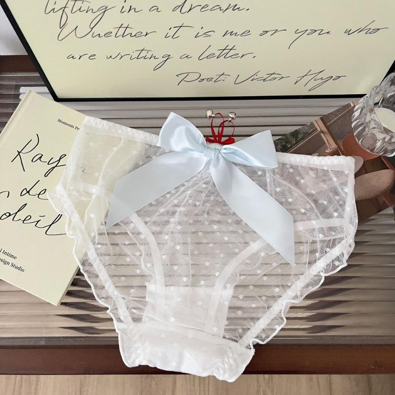 Sweet Lace Underwear for Girls Thin Lingerie Breathable Sexy Mid Rise Women's Triangle Panties