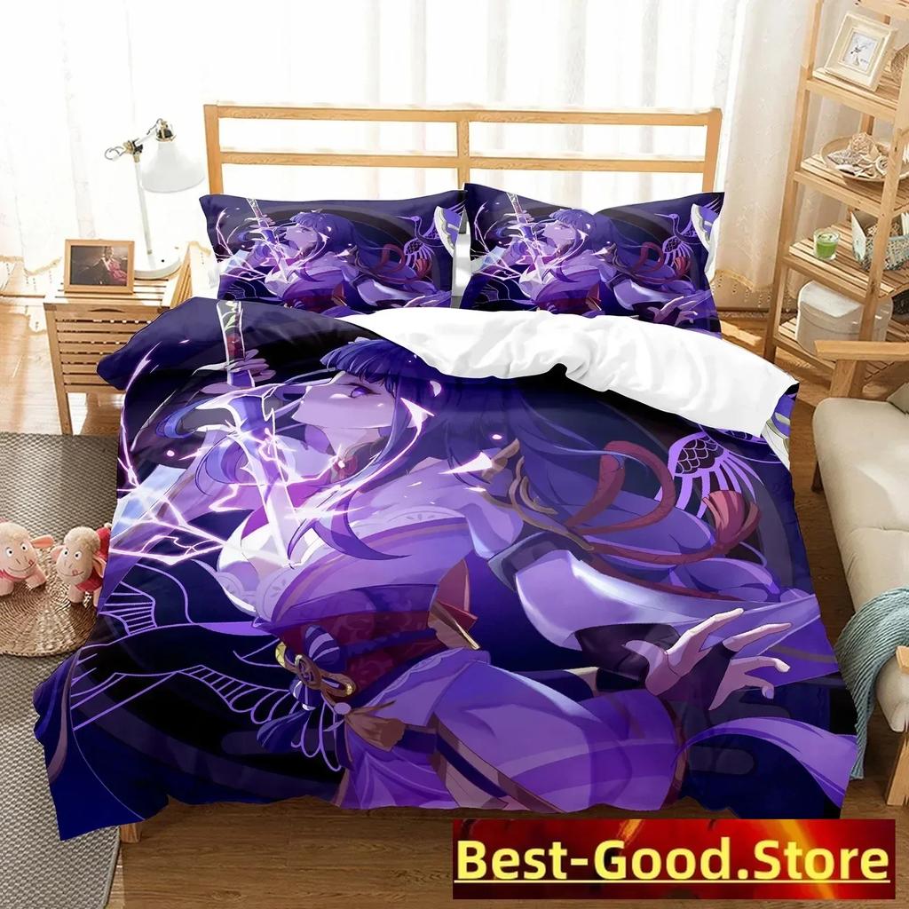 3D Print Arataki Ltto Bedding Set Single Twin Full Queen King Size Genshin Impact Bed Set Adult Kid Bedroom Duvet Cover Sets