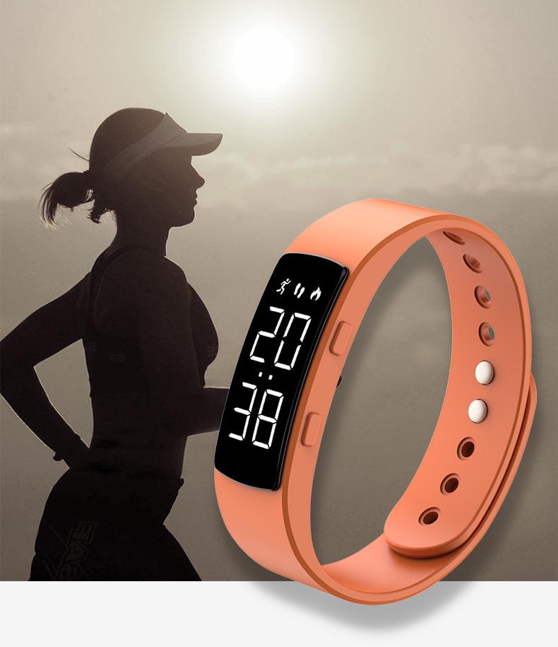 Neues wasserdichtes Smart Health Armband mit Schrittzähler, Vibrationsalarm und LED-Anzeige für Männer und Frauen.