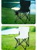 Khaki Portable Outdoor Folding Table and Chair Set with Storage Bag for Camping, Picnics, and Forest Parties.