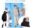 Hoodie with a Slimming Oversized Turtleneck Hoodie for Women Heather Warm, Face-concealing Effect. Thick, Long, High-neck, (M, Gray)