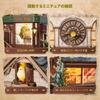FUNPOLA 3D Puzzle Book Nook Kit with Cuckoo Wooden DIY Miniature Dollhouse Bookshelf Bookend Display Craft 201 for and Middle Schoolers Sound, Puzzle,