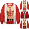 Festive Men's Christmas 3d Graphic Print Pullover Hoodie Sweatshirt With Soft Material
