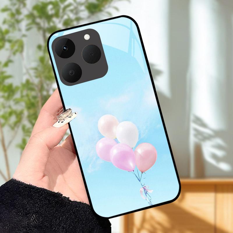 Für Realme 15T 5G Hülle Luxus Mode Bemalt Stoßfest Gehärtetes Glas Handyhülle Für Realme15T 15 T Hülle Schale RMX5111 Capa
