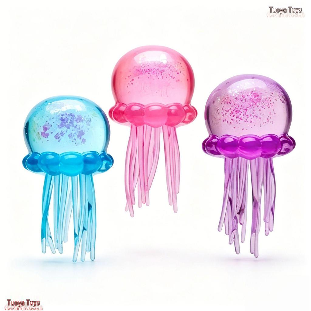 Squish-Sensory Octopus Jellyfish Toy: Stress Relief Squeeze for Beach Water Play