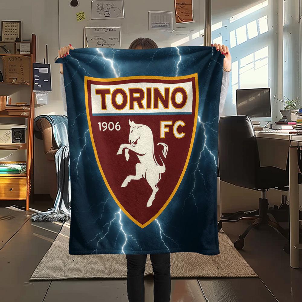 Torino Football Club Flannel Blanket, High quality Comfortable for All Seasons, Home Decor, Warmth and Comfort